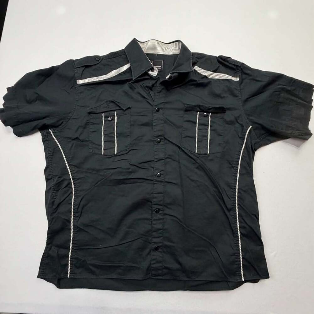 Giorgini Short Sleeve Button Up Shirt Black